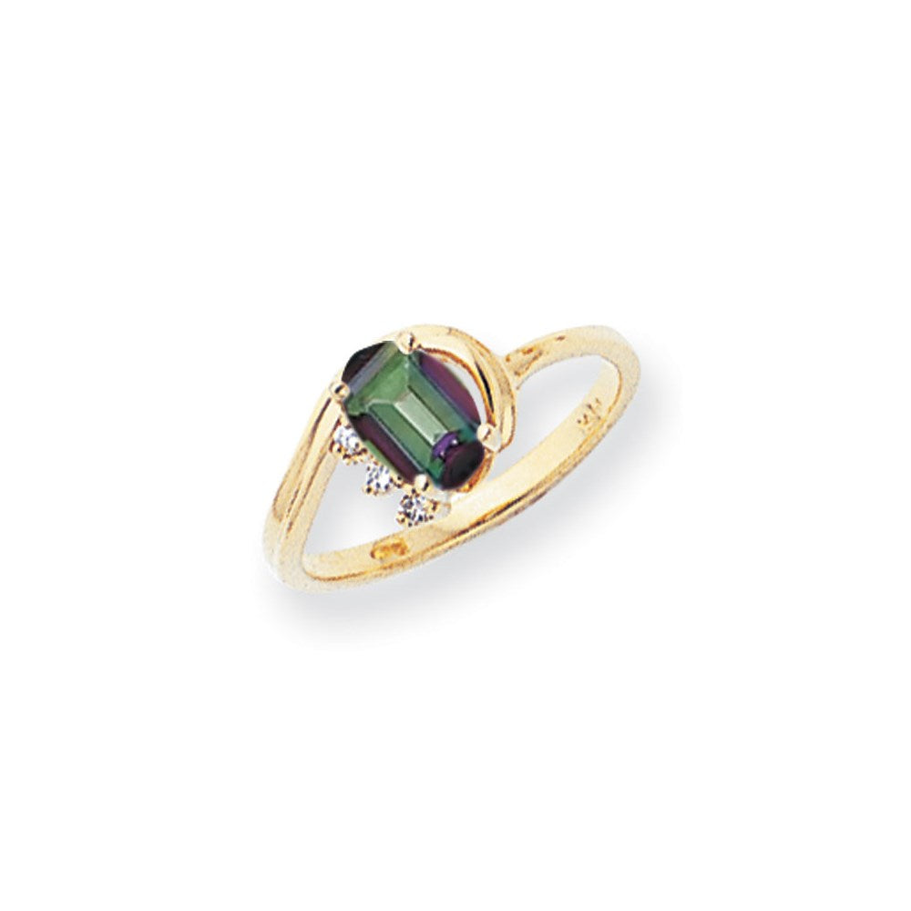 14k Yellow Gold AA Diamond ring