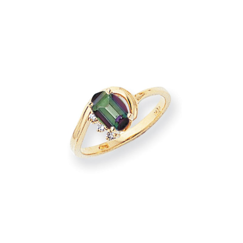 14k Yellow Gold AA Diamond ring