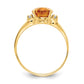 14K Yellow Gold 9x7mm Oval Citrine AAA Real Diamond ring