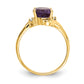 14K Yellow Gold 9x7mm Oval Amethyst A Real Diamond ring
