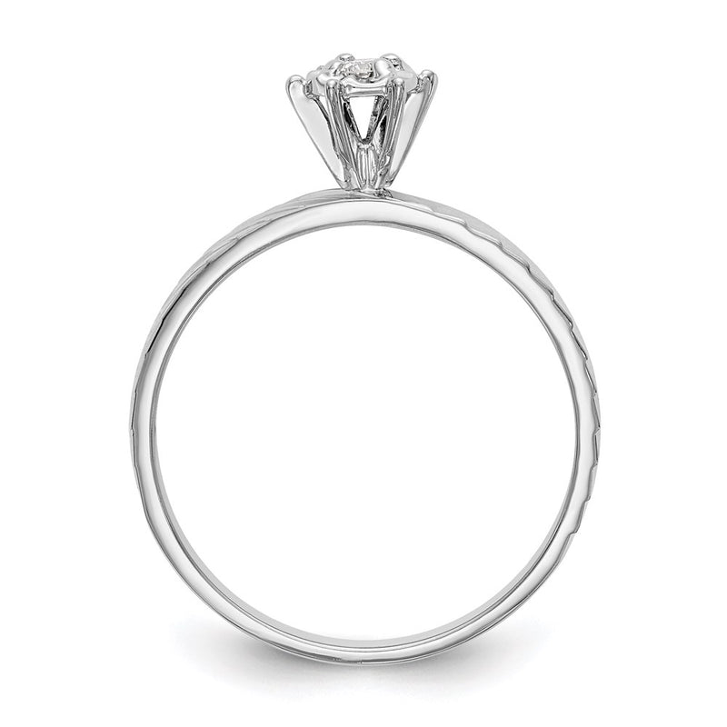 14k White Gold AA Quality Trio Engagement Ring