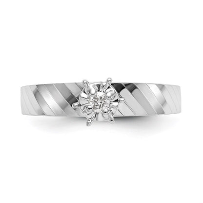 14k White Gold AA Quality Trio Engagement Ring