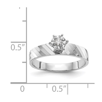 14k White Gold AA Quality Trio Engagement Ring