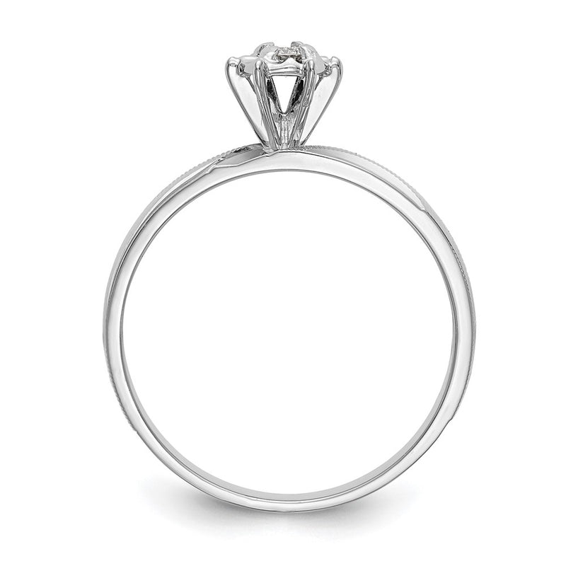 14k White Gold AA Quality Trio Engagement Ring