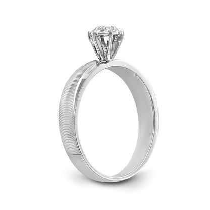14k White Gold AA Quality Trio Engagement Ring