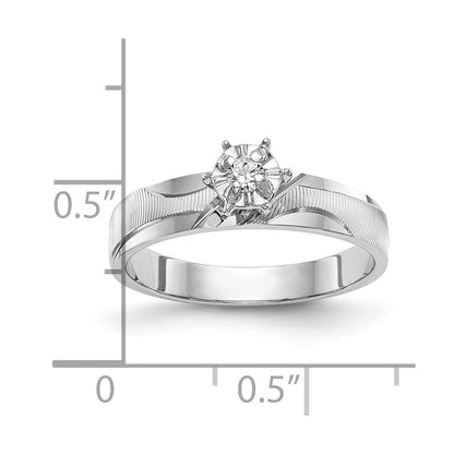 14k White Gold AA Quality Trio Engagement Ring