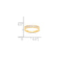 14K Yellow Gold AA Real Diamond Channel Band