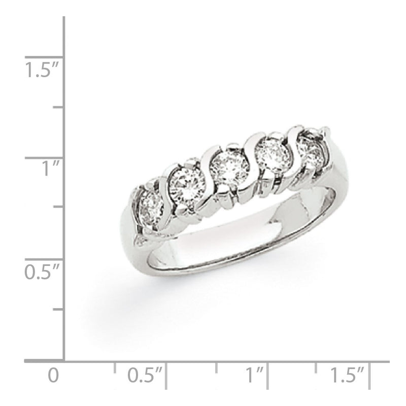 14k White Gold VS Real Diamond Anniversary Band