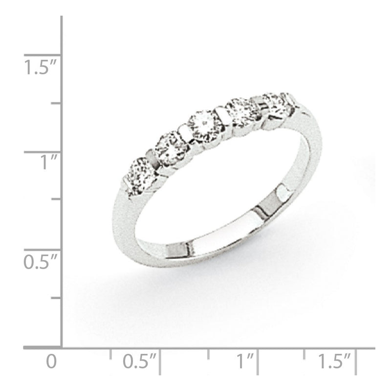 14k White Gold VS Real Diamond Anniversary Band