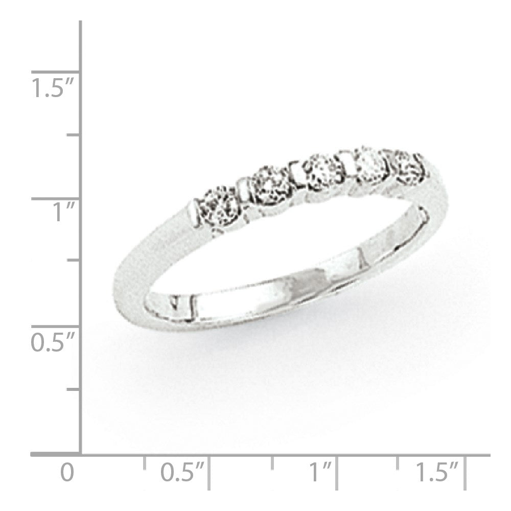 14k White Gold A Real Diamond Anniversary Band