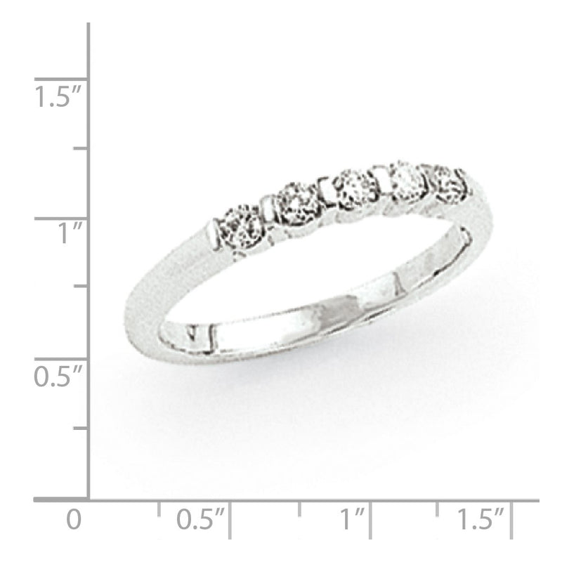 14k White Gold A Real Diamond Anniversary Band