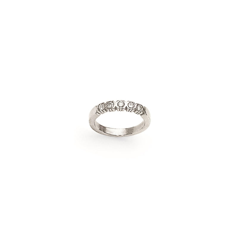 14k White Gold AAA Real Diamond Anniversary Band