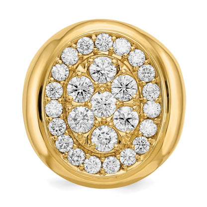 14K Yellow Gold AA Real Diamond men's ring
