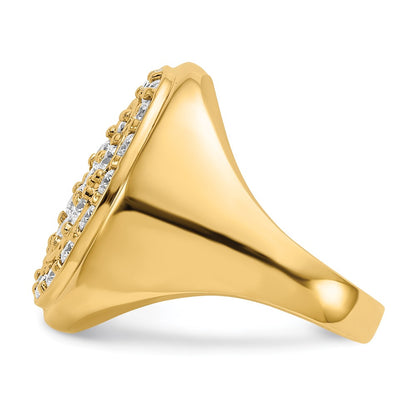 14K Yellow Gold A Real Diamond men's ring