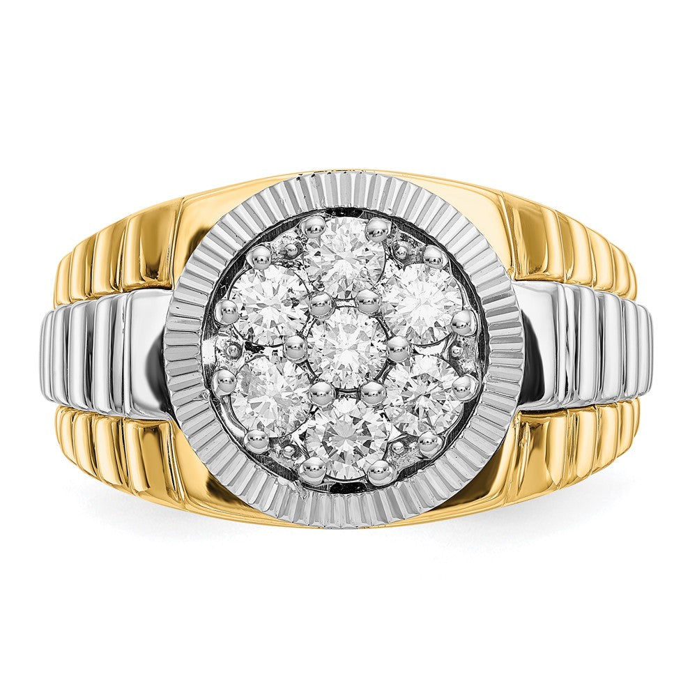 14k Two-Tone Gold A Real Diamond men's ring