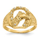14K Yellow Gold AAA Real Diamond men's ring