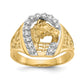 14k Two-Tone Gold VS Real Diamond men's ring