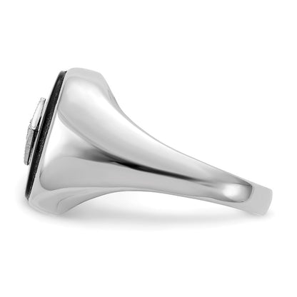 14k White Gold AA Real Diamond men's ring