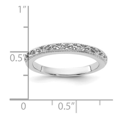 14k White Gold Band
