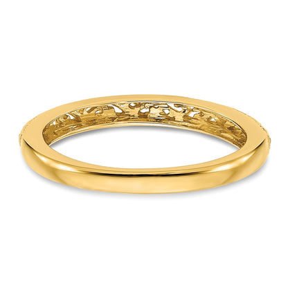 14K Yellow Gold Filigree Band