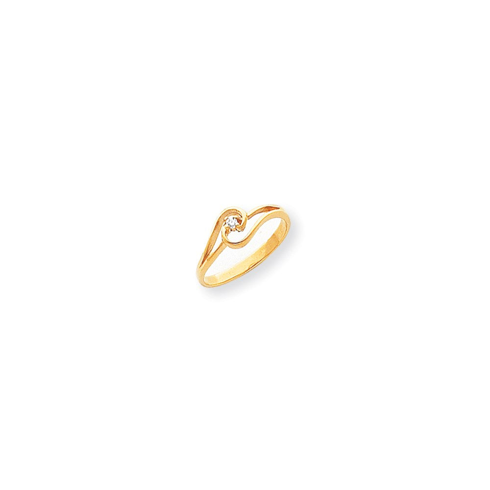 14K Yellow Gold VS Real Diamond ring