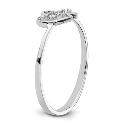 14k White Gold A Real Diamond ring