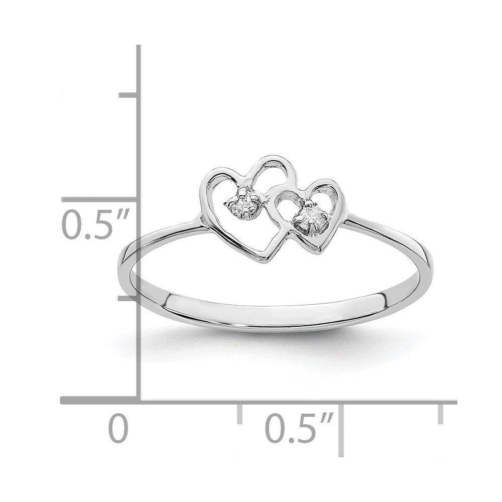 14k White Gold A Real Diamond ring