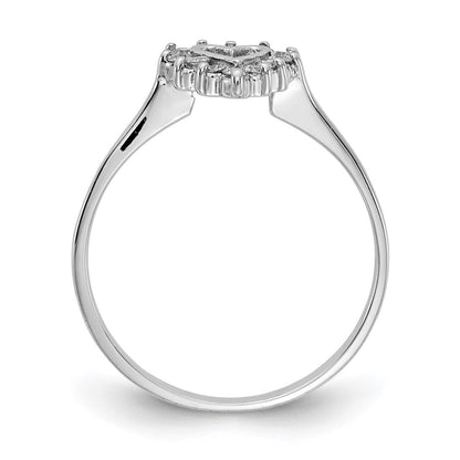 14k White Gold AAA Real Diamond ring