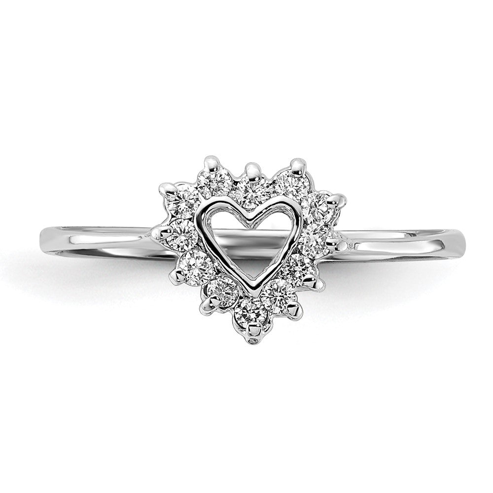 14k White Gold AAA Real Diamond ring