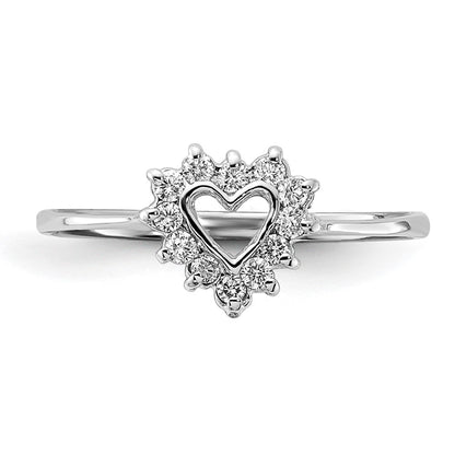 14k White Gold AAA Real Diamond ring