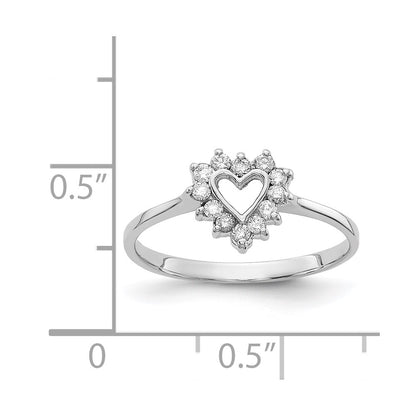 14k White Gold AAA Real Diamond ring
