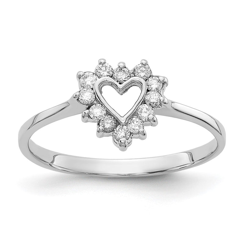 14k White Gold A Real Diamond ring