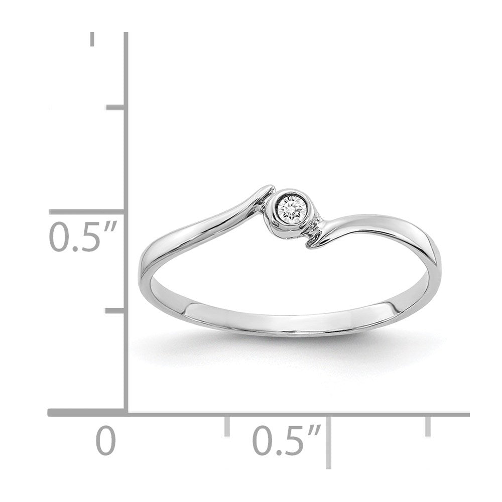 14k White Gold A Real Diamond ring