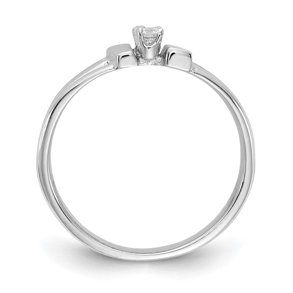 14k White Gold A Real Diamond ring