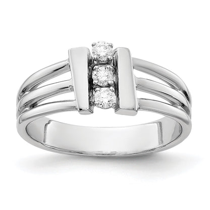 14k White Gold A Real Diamond ring