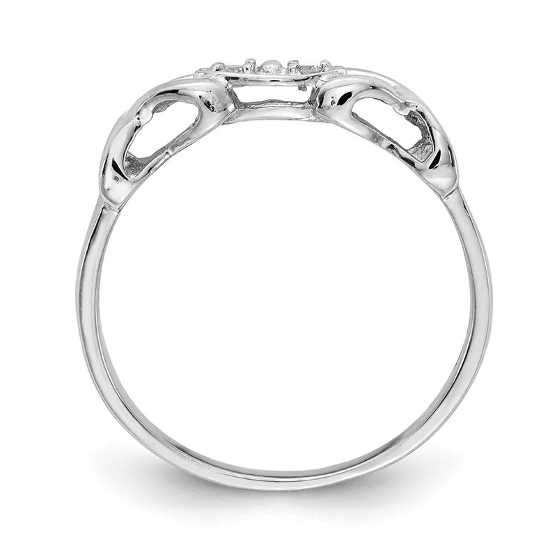 14k White Gold AAA Real Diamond ring