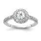 14k White Gold 5mm Cubic Zirconia AA Real Diamond ring