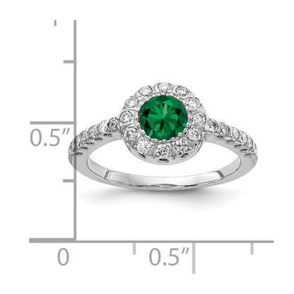 14k White Gold 5mm Mount St. Helens AA Real Diamond ring