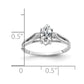 14k White Gold 8x4mm Marquise Cubic Zirconia A Real Diamond ring