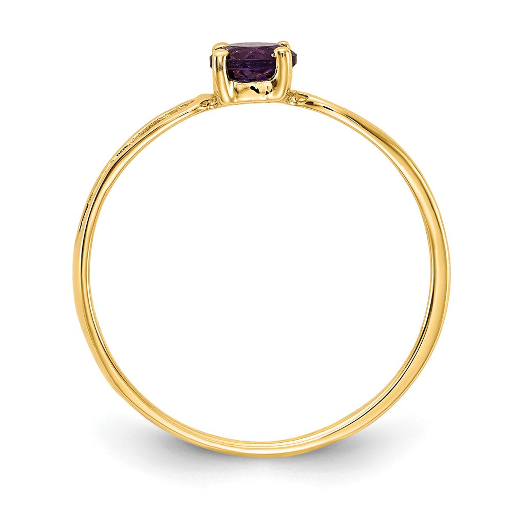 14K Yellow Gold Amethyst ring