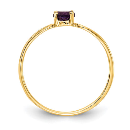 14K Yellow Gold Amethyst ring