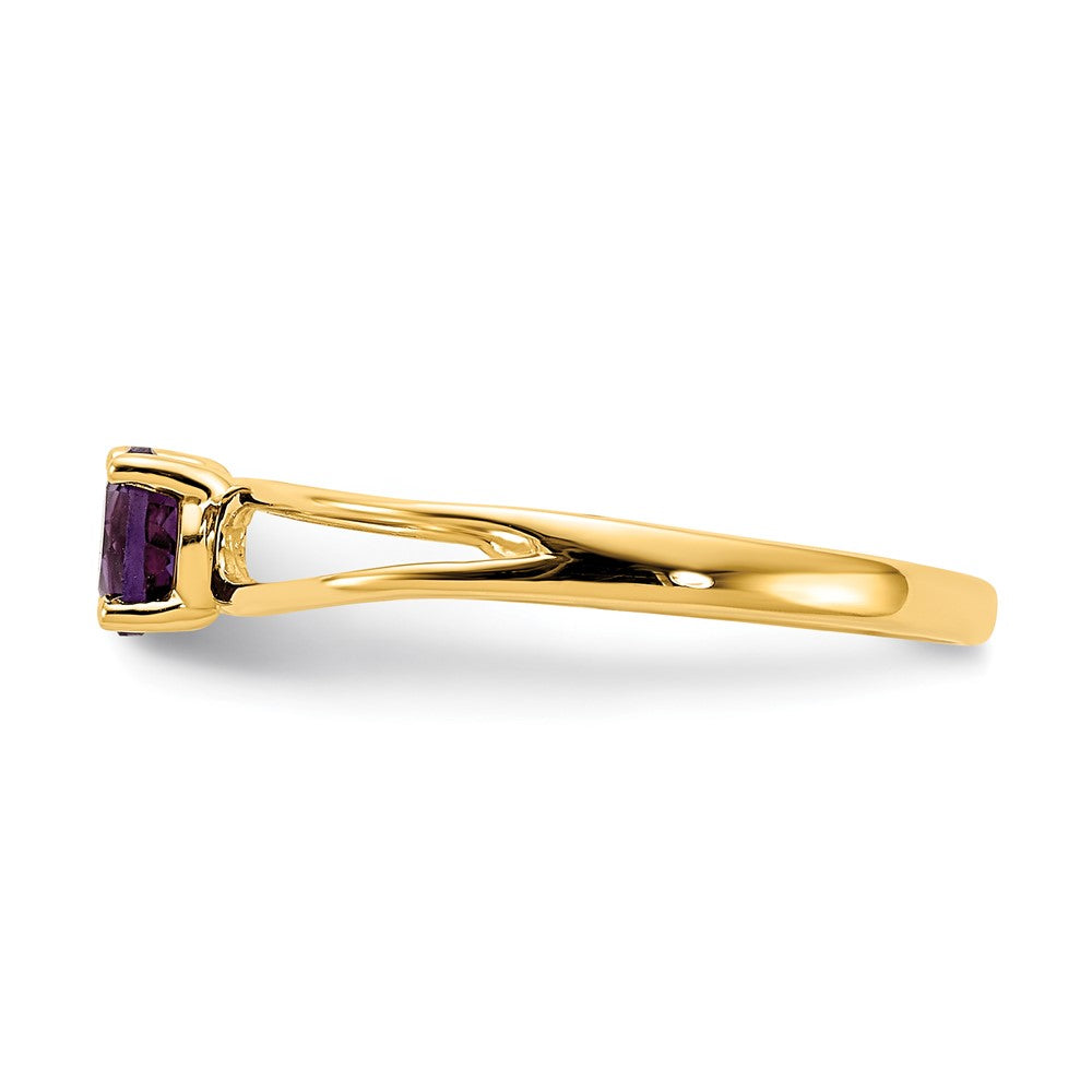 14K Yellow Gold Amethyst ring