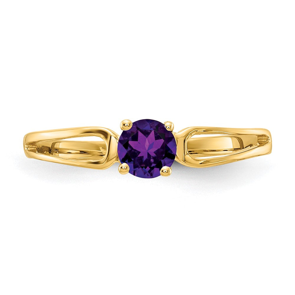 14K Yellow Gold Amethyst ring