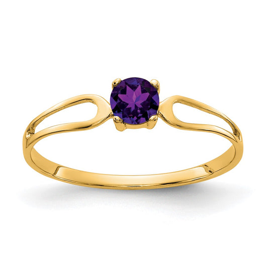 14K Yellow Gold Amethyst ring