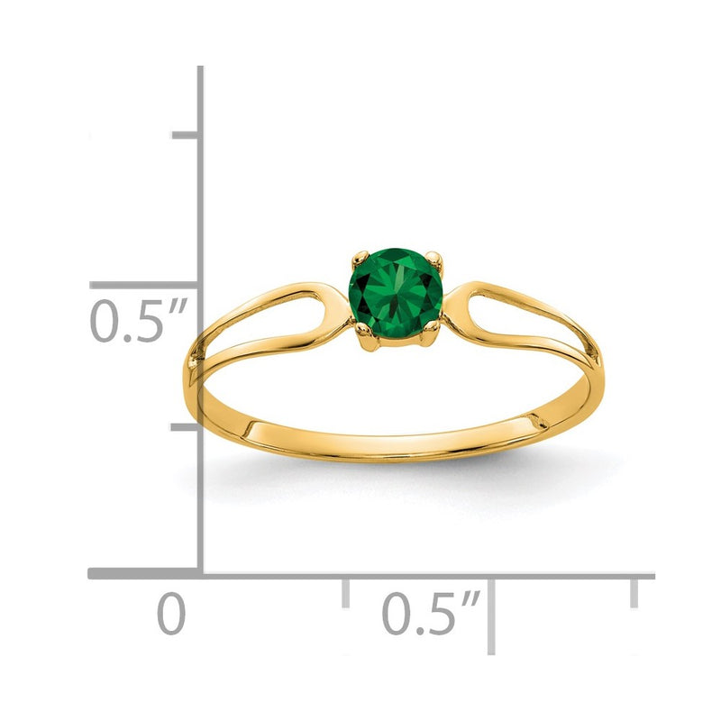 14K Yellow Gold 4mm Mount St. Helens ring