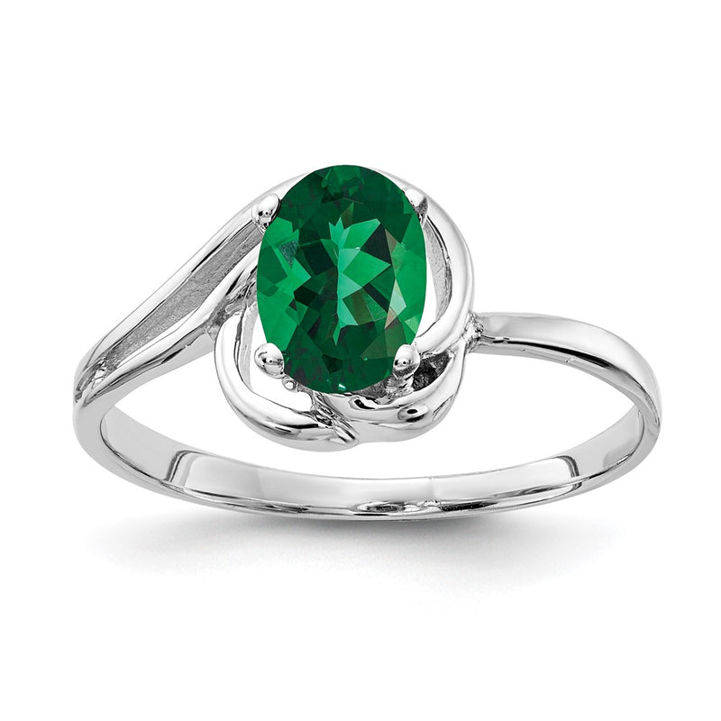 14k White Gold 7x5mm Oval Mount St. Helens ring