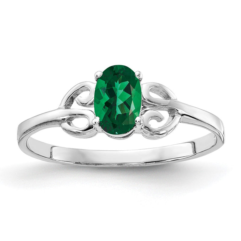 Solid 14k White Gold 6x4mm Oval Mount St. Helens Ring