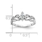 14k White Gold 6x3mm Marquise Cubic Zirconia AAA Real Diamond ring
