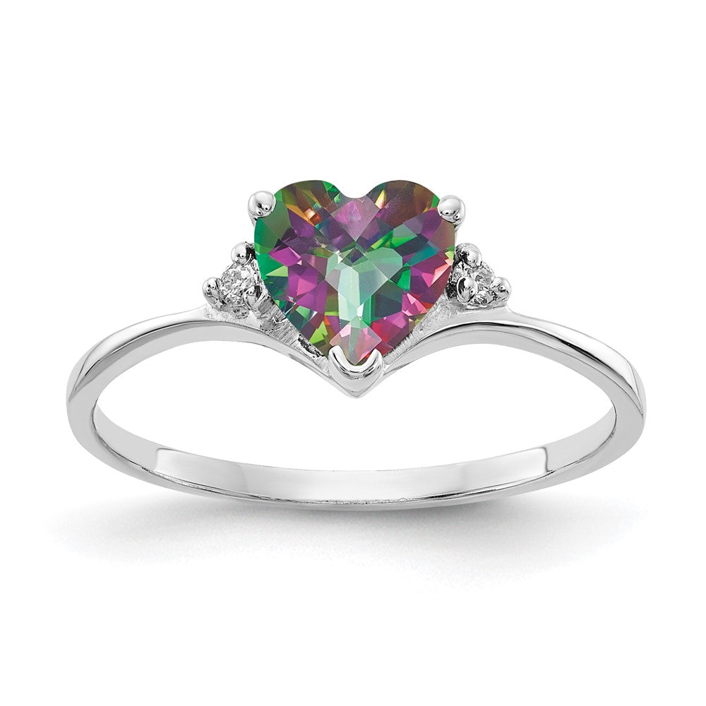 14k White Gold AA Real Diamond ring