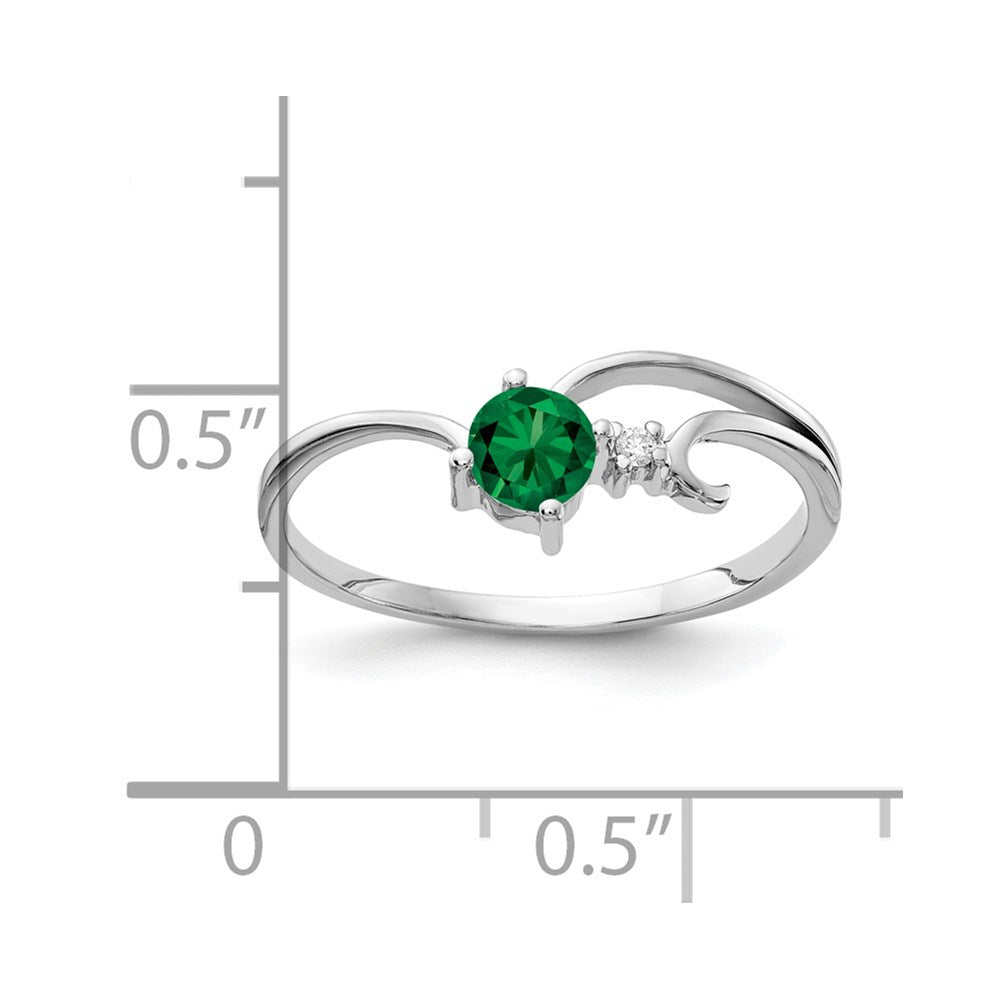 14k White Gold 4mm Mount St. Helens VS Real Diamond ring